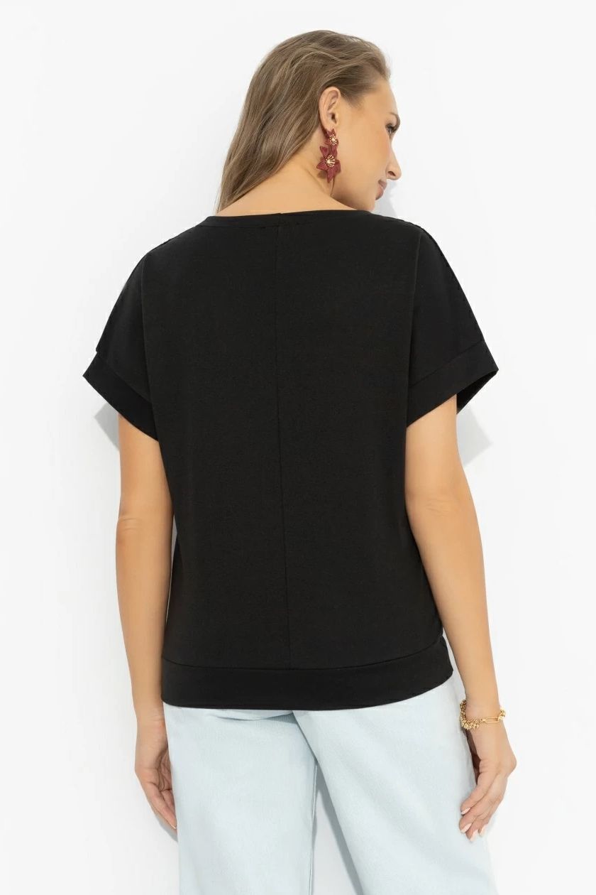 Футболка комбинированная чёрного цвета Charutti(фото5)