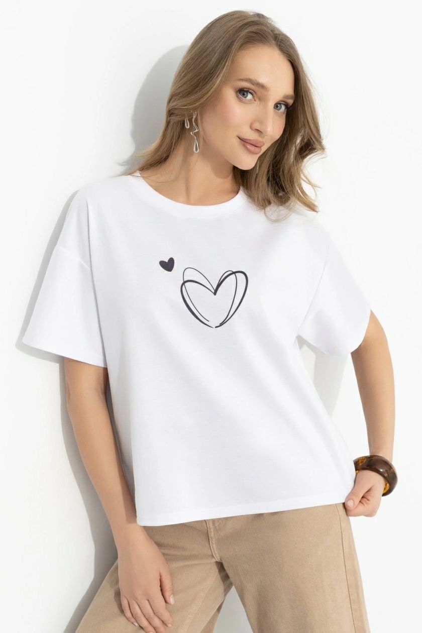 Футболка белая с принтом Charutti