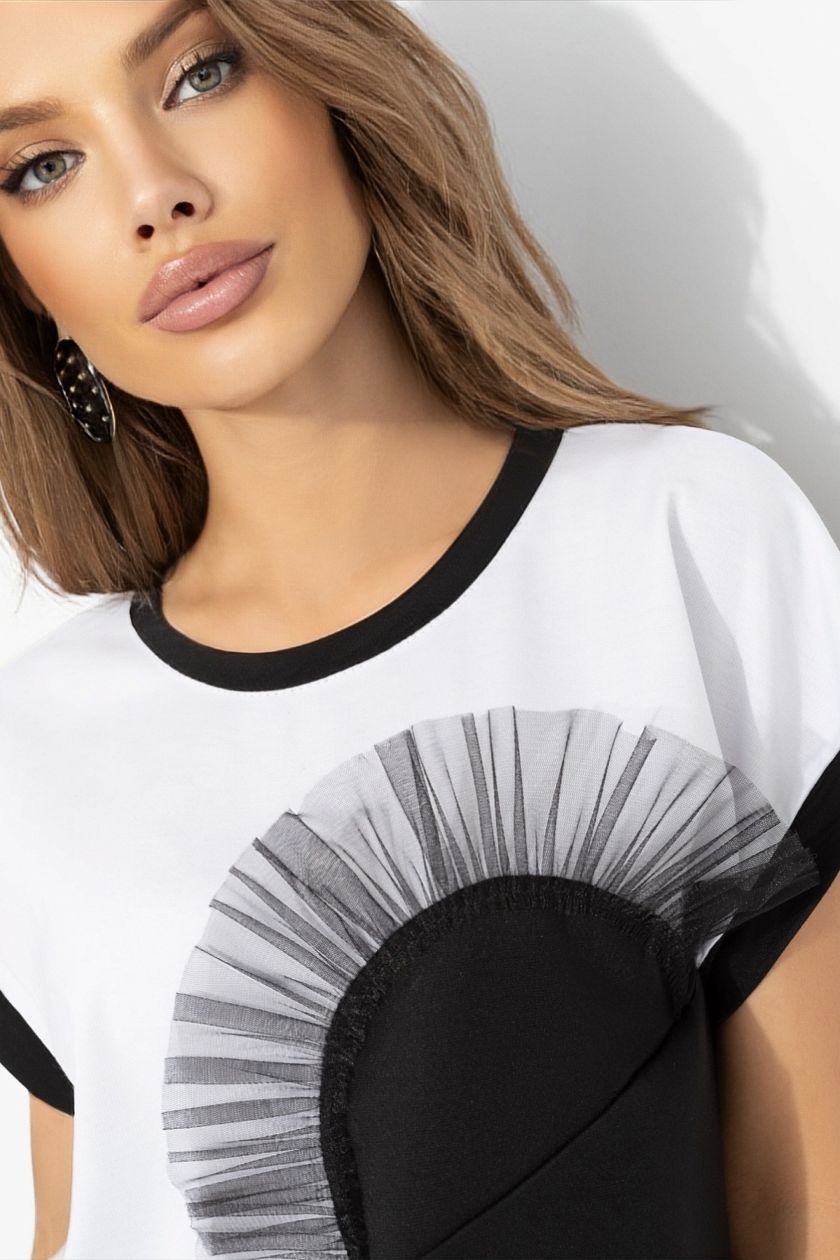 Футболка трикотажная с объёмным декором по переду Charutti(фото3)