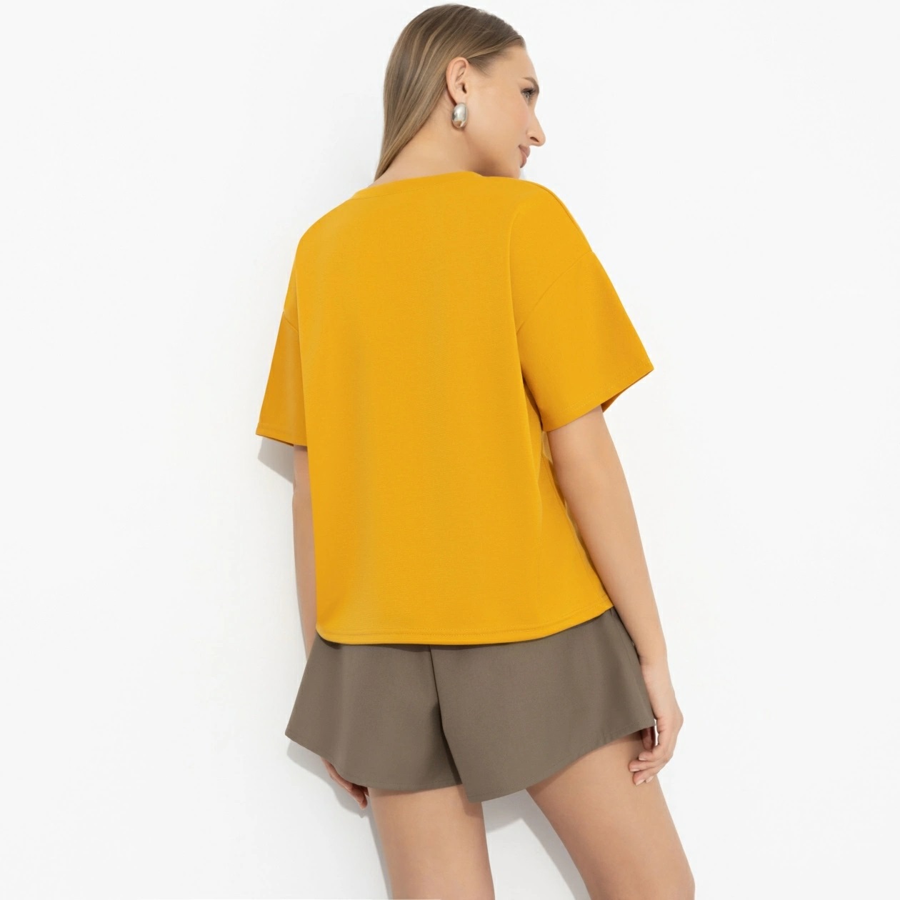 Футболка оранжевая с принтом Charutti(фото5)