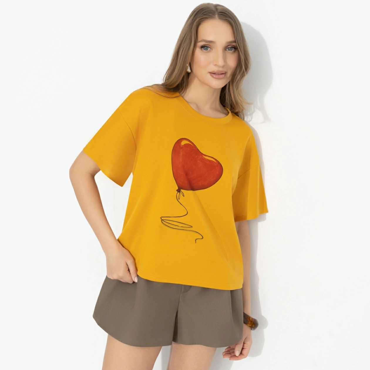 Футболка оранжевая с принтом Charutti(фото6)