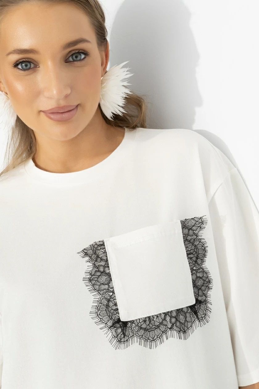 Футболка белая из мягкого хлопка Charutti(фото3)