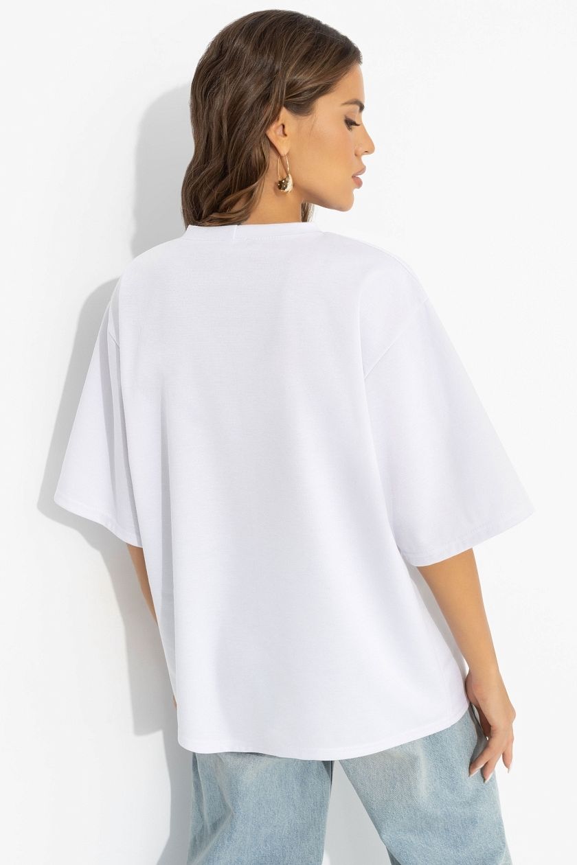 Футболка белая со швами наружу Charutti(фото5)