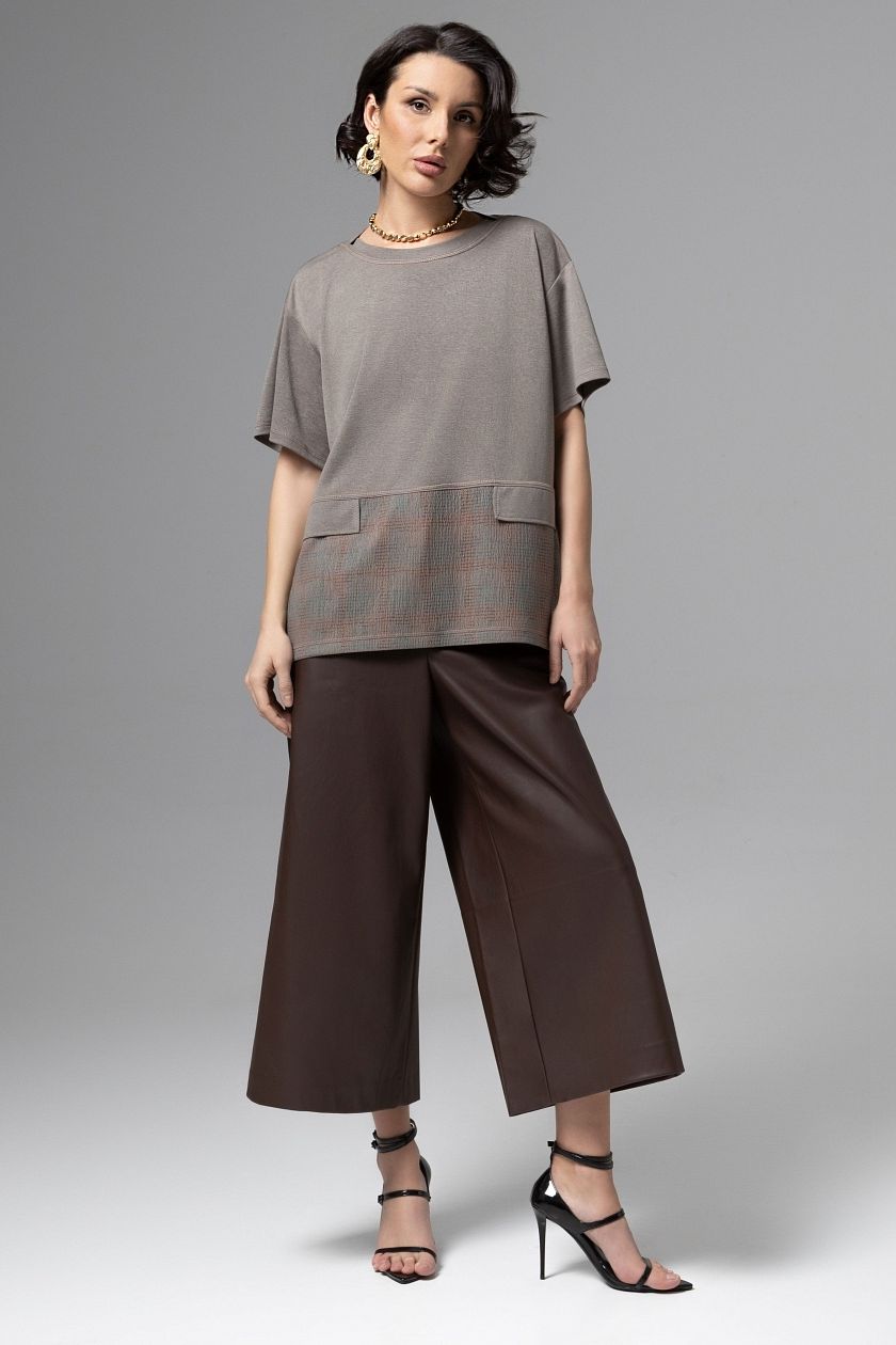 Футболка трикотажная с акцентными строчками Charutti(фото4)