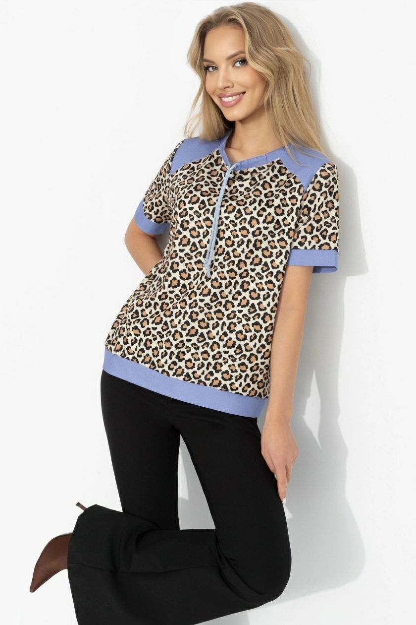 Футболка трикотажная с хищным принтом Charutti(фото3)