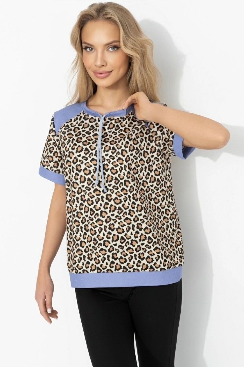 Футболка трикотажная с хищным принтом Charutti(фото5)