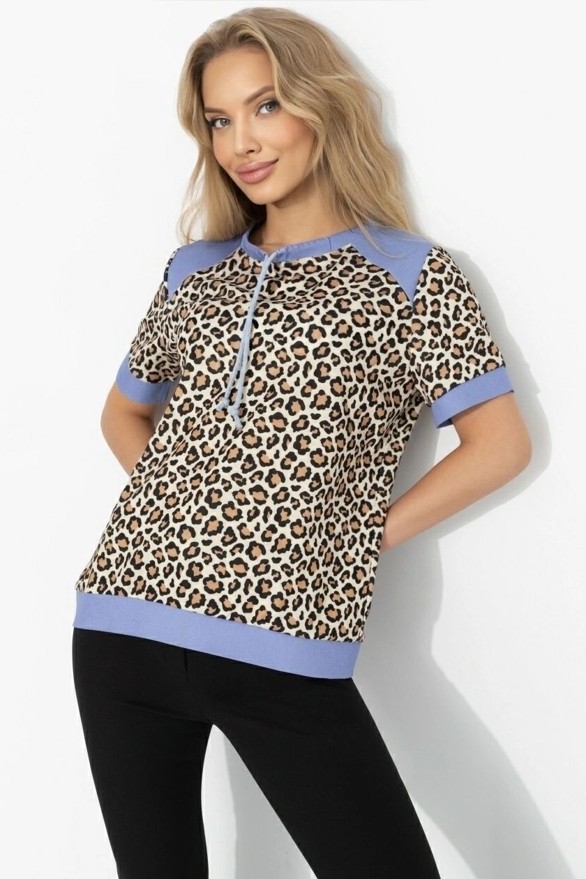 Футболка трикотажная с хищным принтом Charutti(фото7)