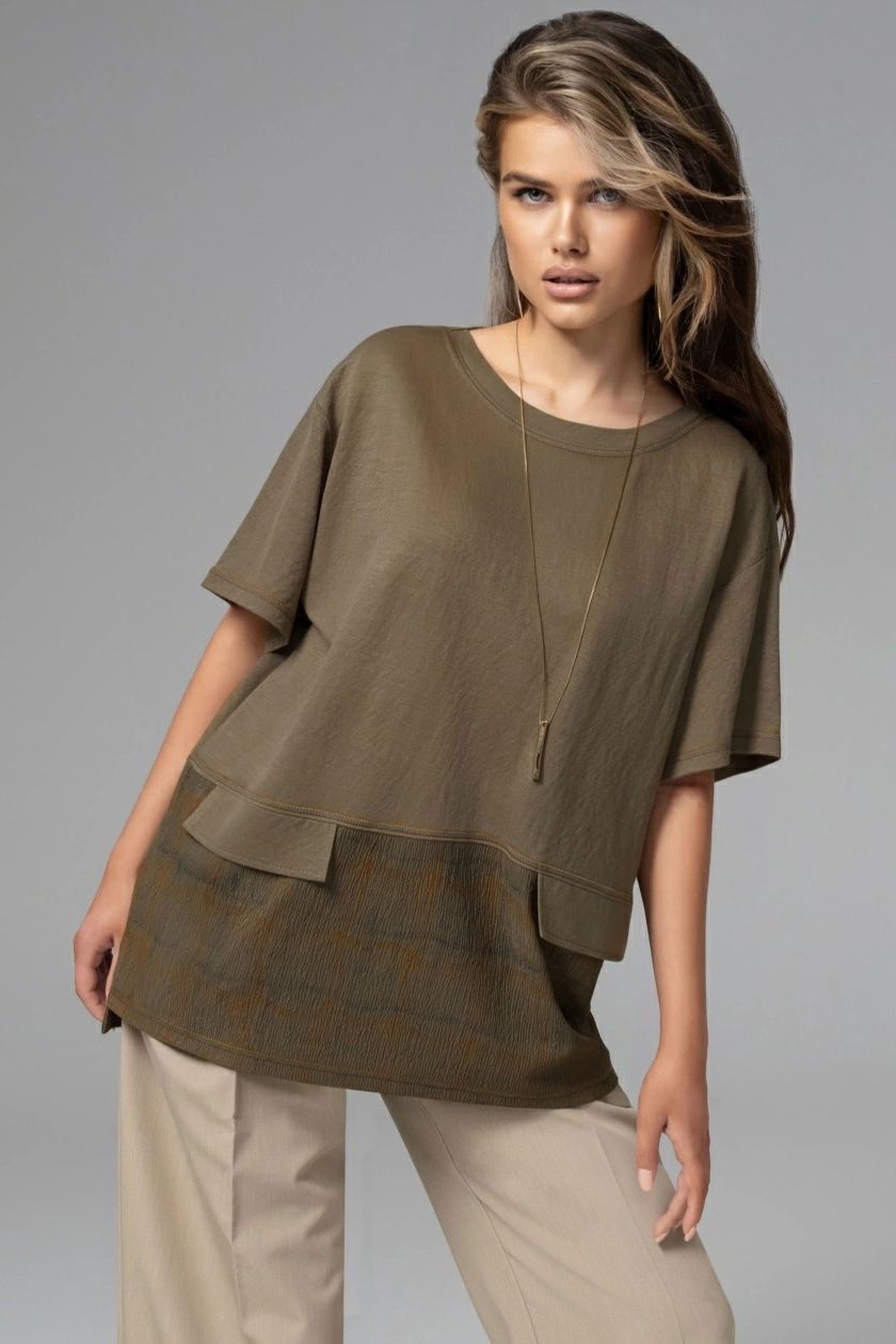 Футболка трикотажная с акцентными строчками Charutti