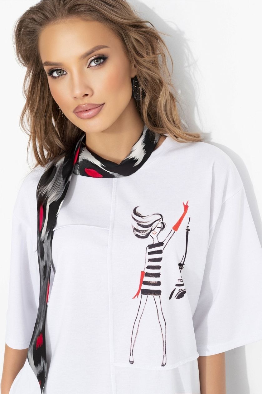 Футболка белая со швами наружу Charutti(фото3)