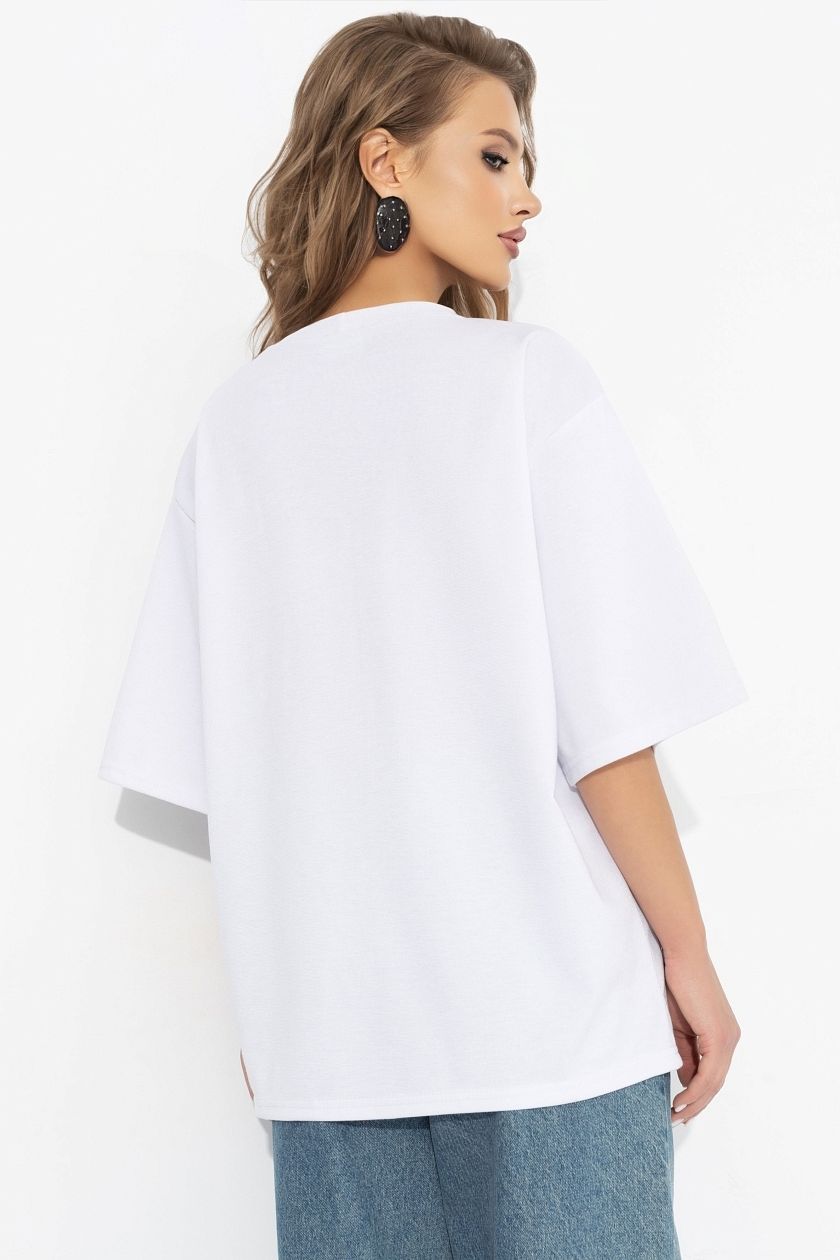 Футболка белая со швами наружу Charutti(фото5)