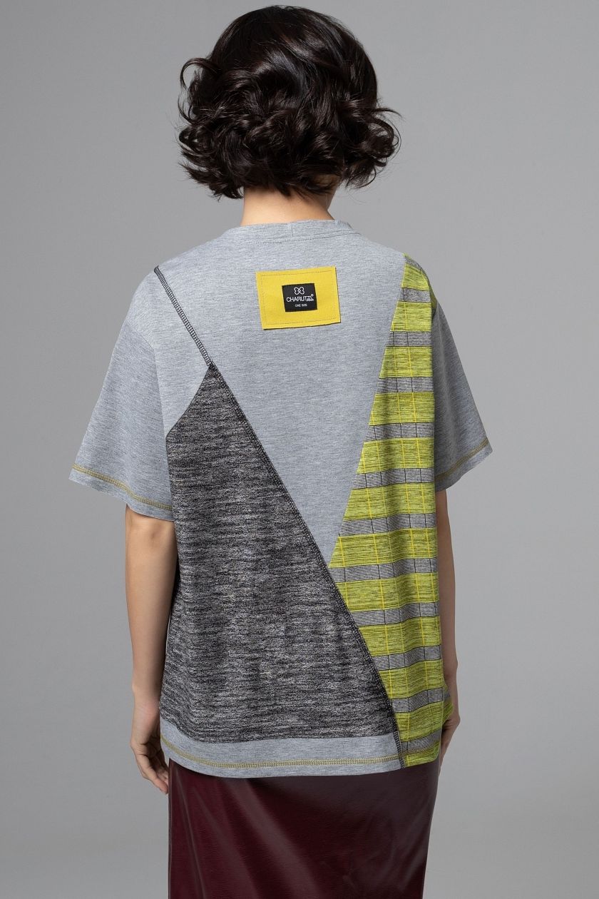 Футболка трикотажная с акцентными строчками Charutti(фото7)