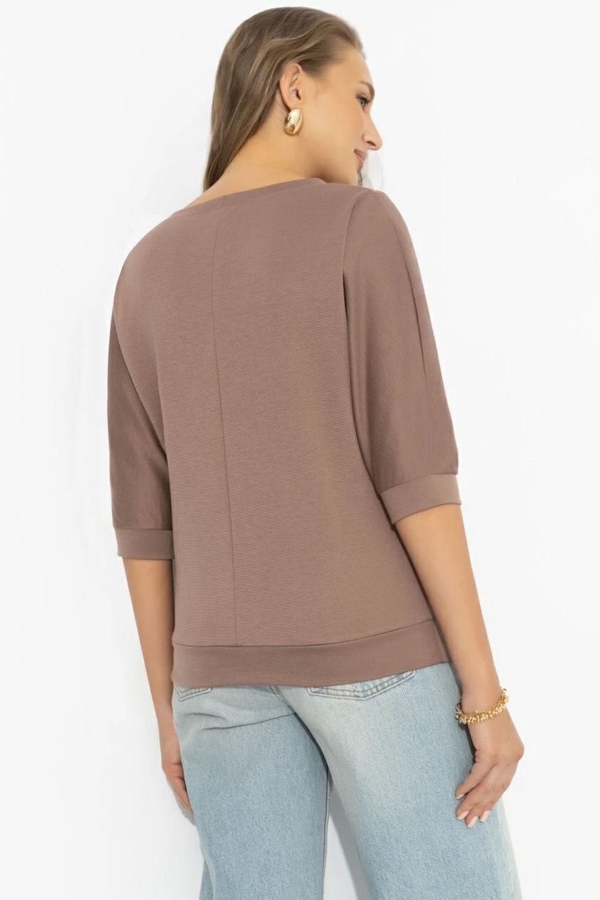 Футболка комбинированная коричневого цвета Charutti(фото5)