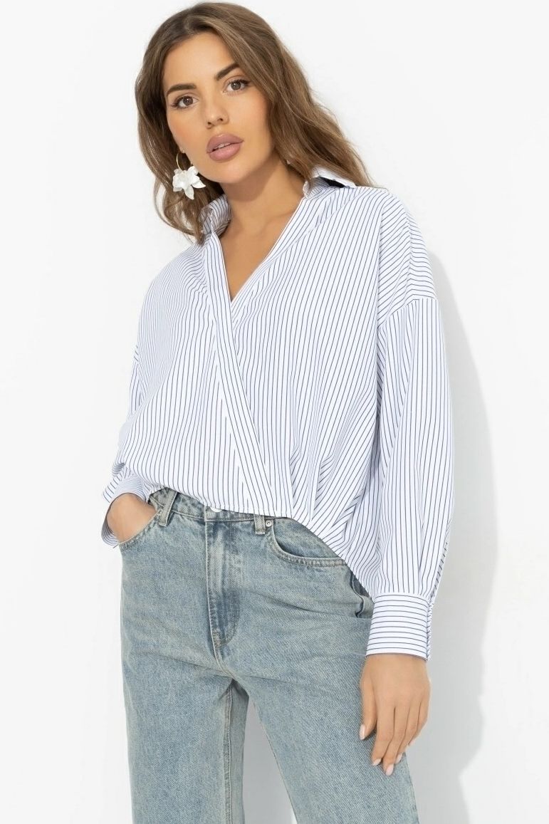 Рубашка белая в полоску Charutti