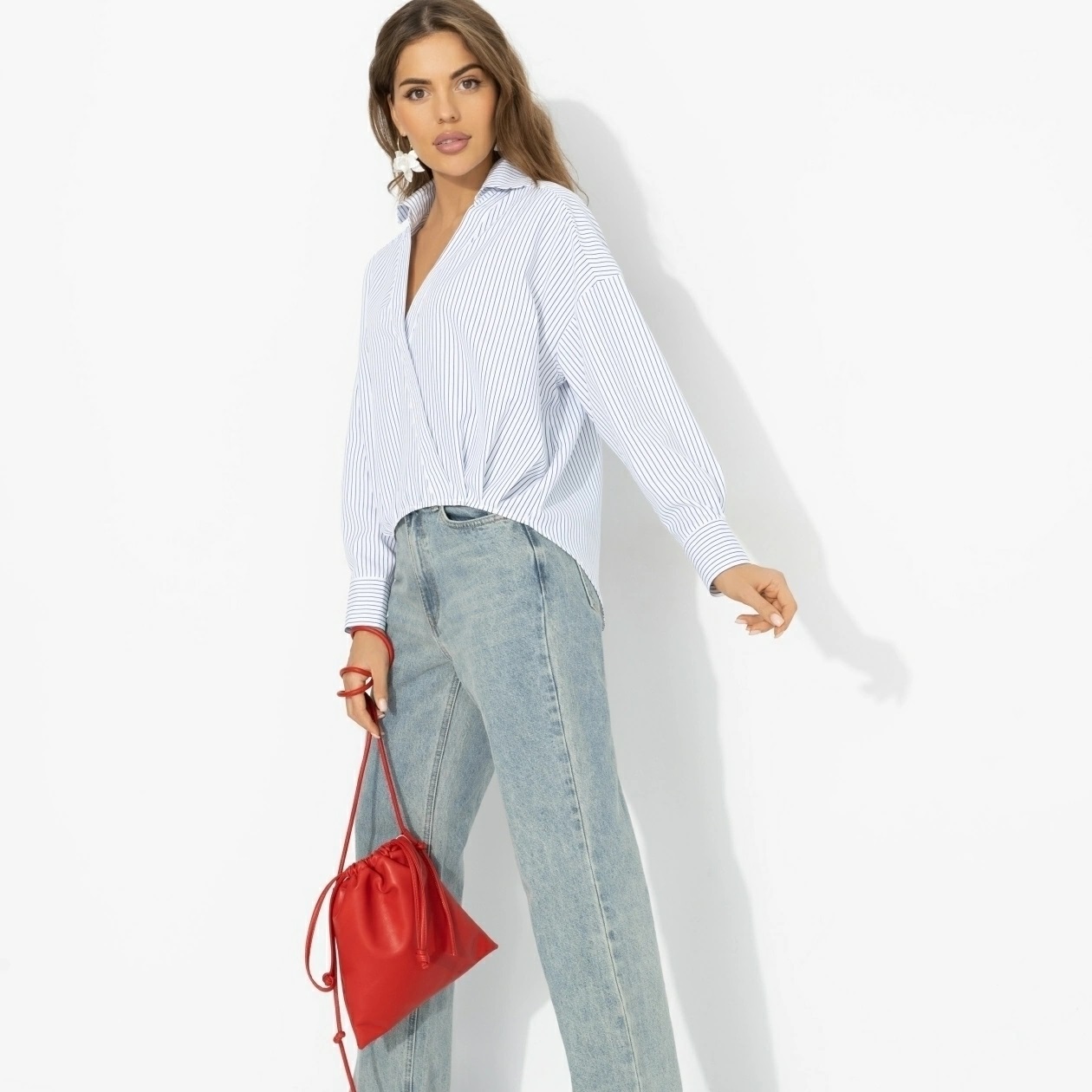 Рубашка белая в полоску Charutti(фото5)