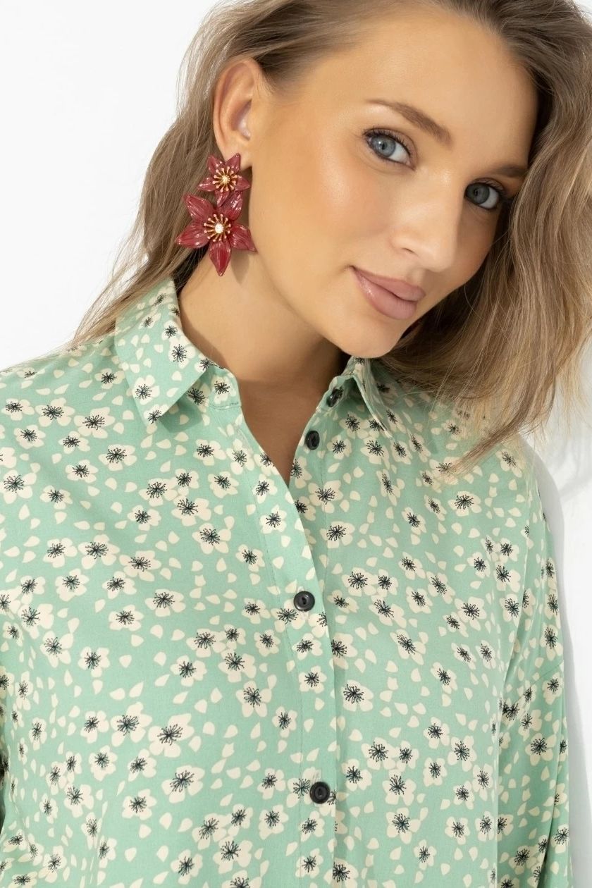 Рубашка вискозная с цветочным принтом Charutti(фото2)