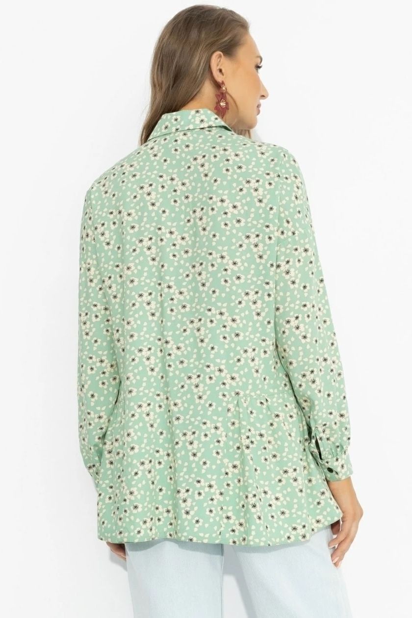 Рубашка вискозная с цветочным принтом Charutti(фото4)