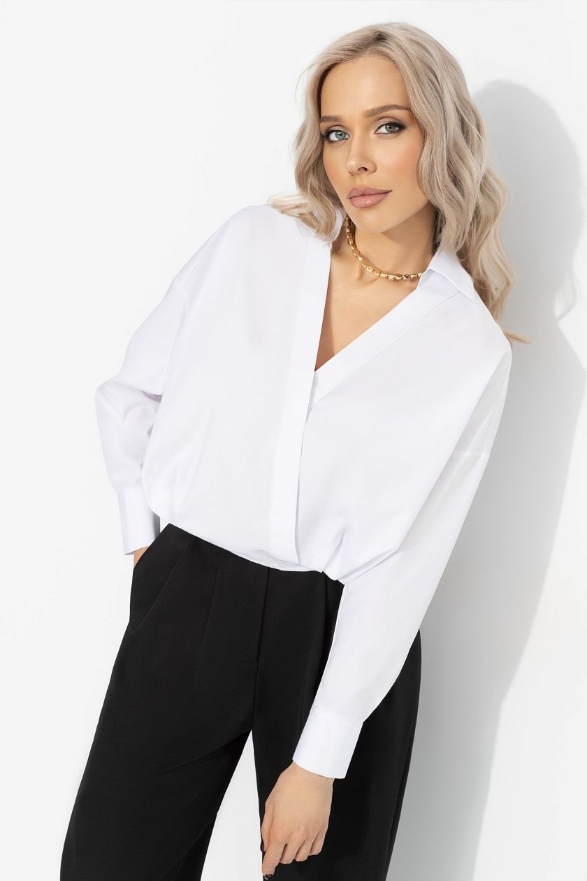 Рубашка белая из хлопка Charutti(фото4)