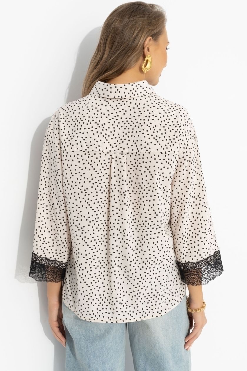 Блуза комбинированная с кружевом Charutti(фото6)