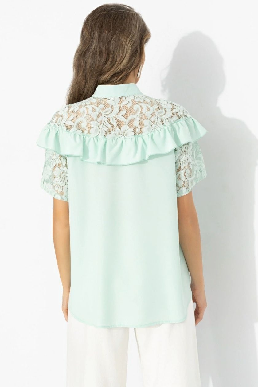 Рубашка нарядная мятного цвета Charutti(фото5)