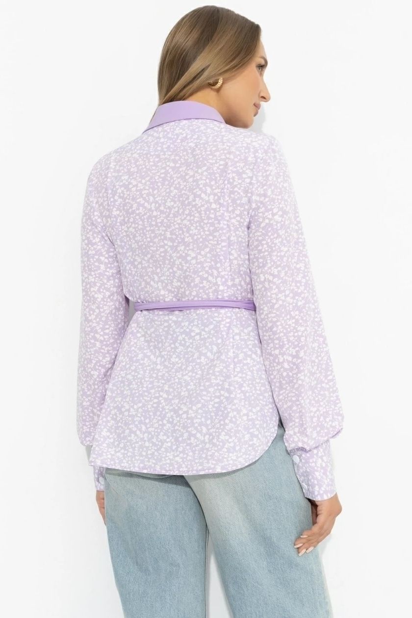 Рубашка сиреневая с имитацией многослойности Charutti(фото5)