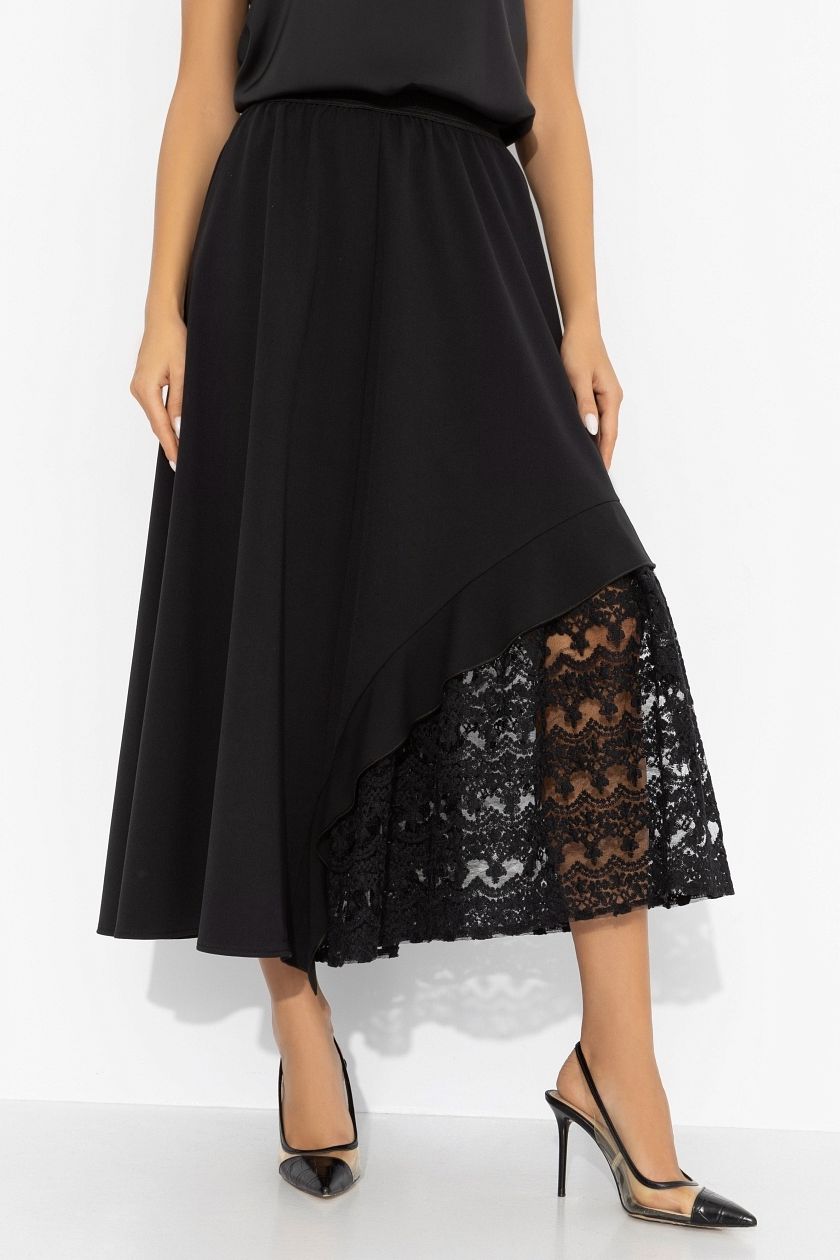 Юбка длинная чёрная для особенных моментов Charutti(фото3)