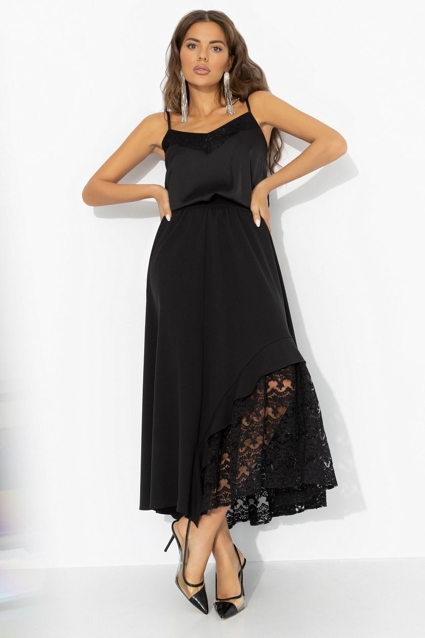 Юбка длинная чёрная для особенных моментов Charutti(фото7)