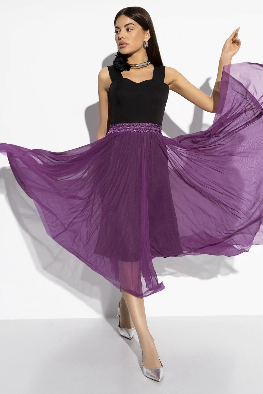 Юбка сиреневая из сетки Charutti(фото2)