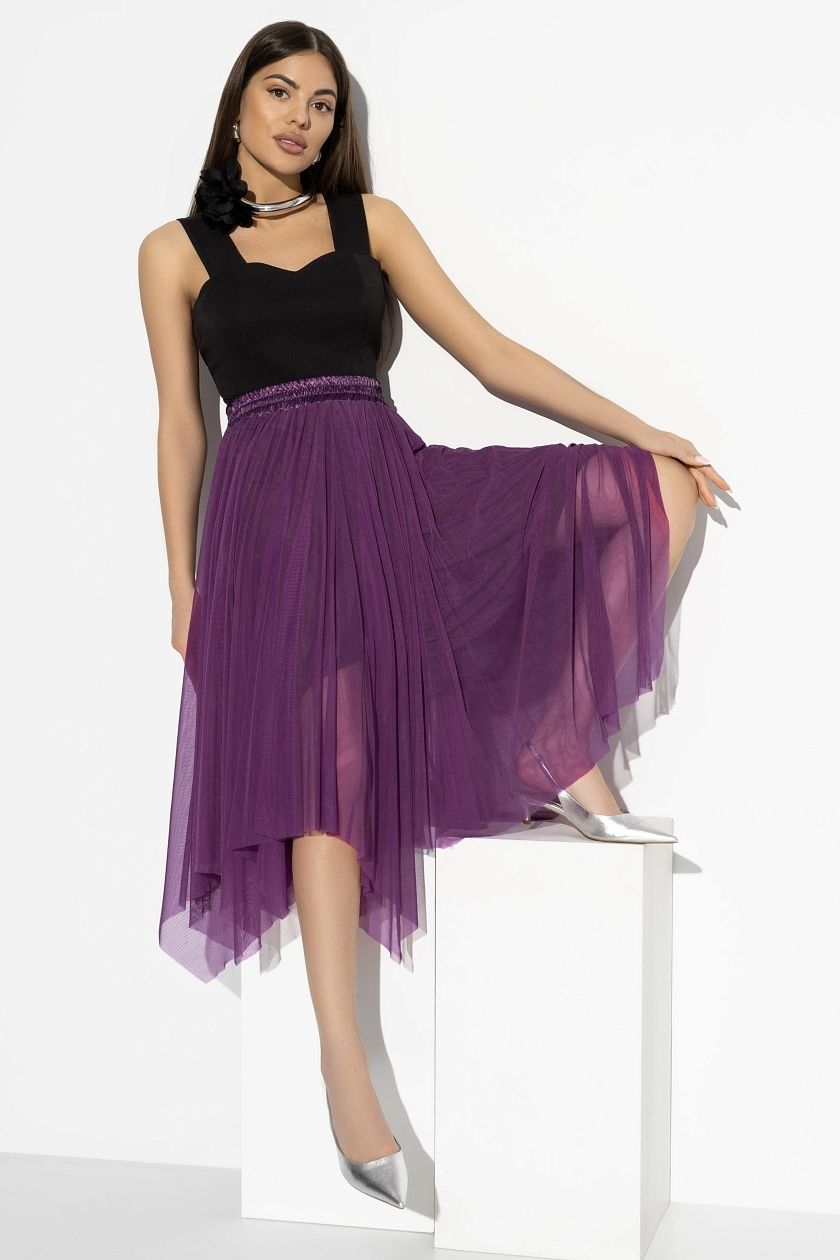 Юбка сиреневая из сетки Charutti(фото3)
