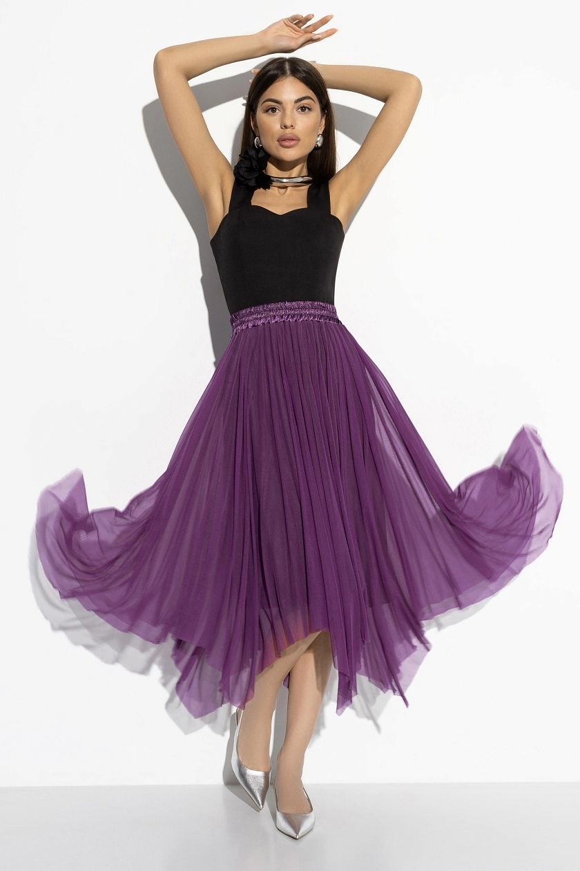 Юбка сиреневая из сетки Charutti(фото5)