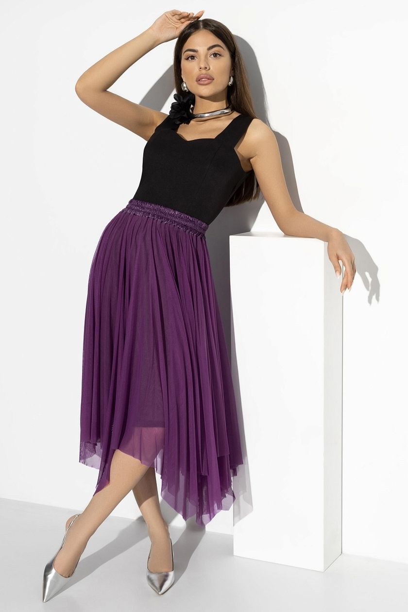 Юбка сиреневая из сетки Charutti