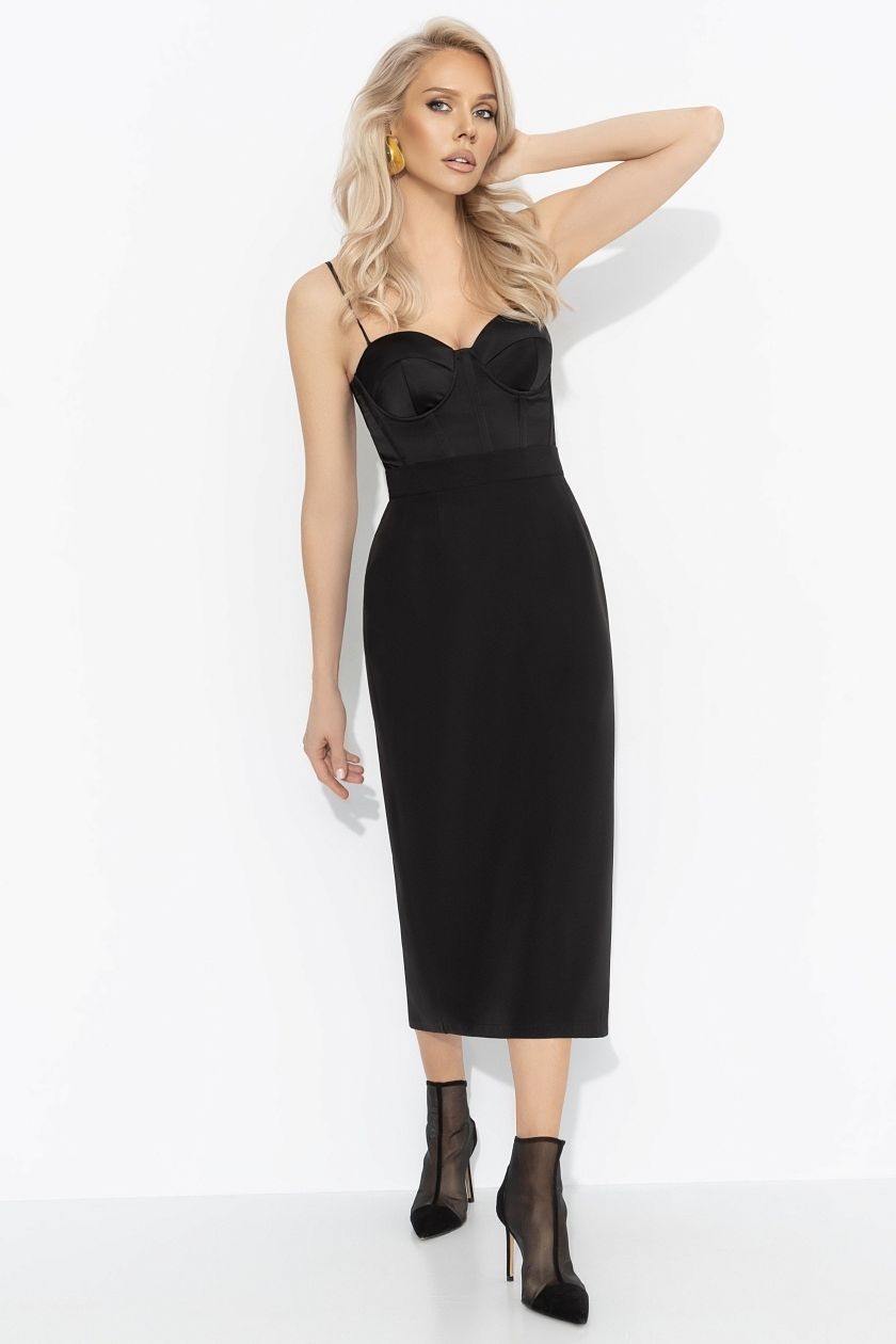 Юбка‑карандаш  чёрная с разрезом Charutti(фото2)