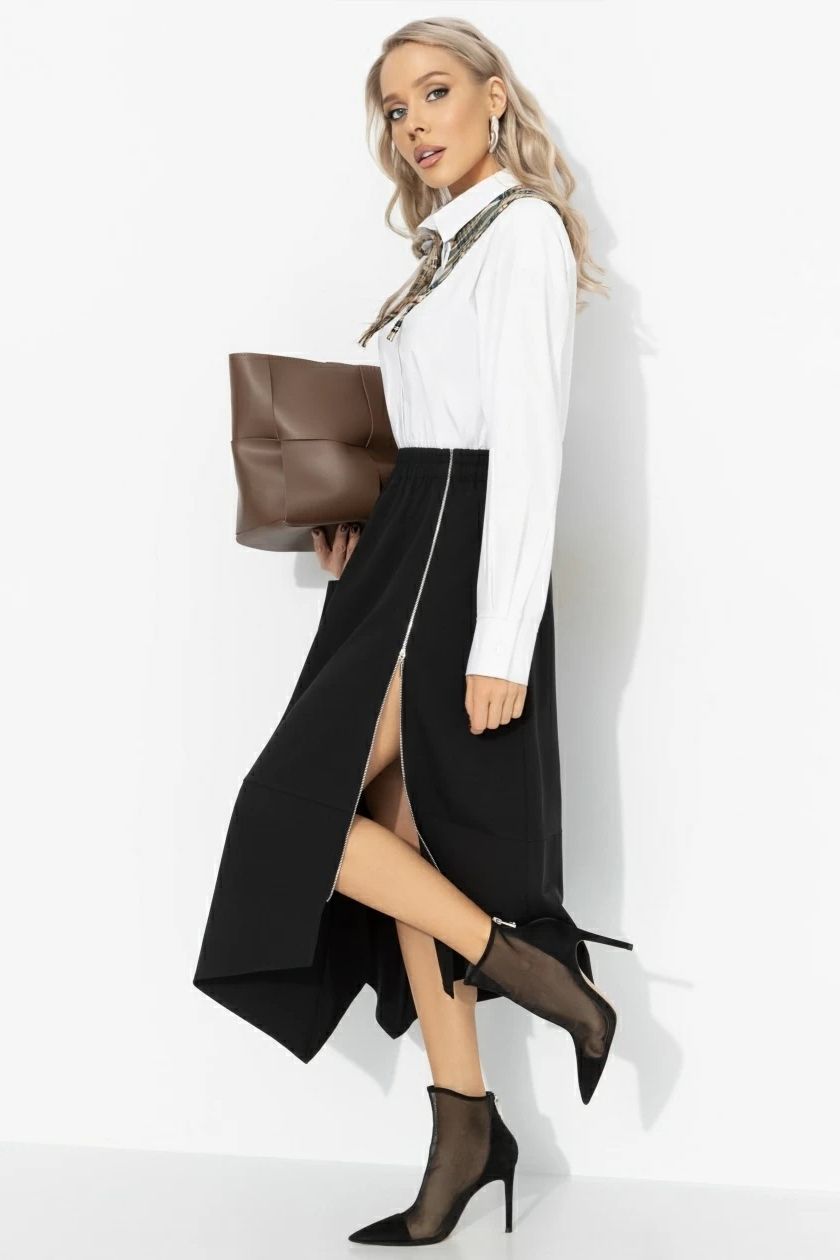 Юбка‑тюльпан асимметричная чёрного цвета Charutti(фото4)