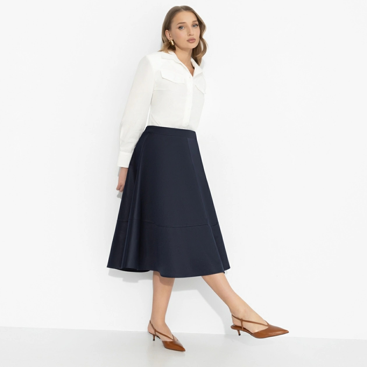 Юбка синяя на молнии Charutti(фото2)