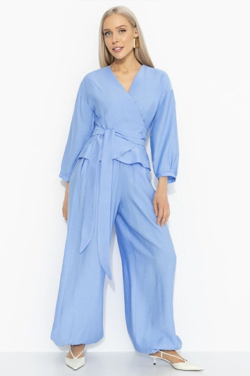 Брюки‑алладины голубого цвета Charutti