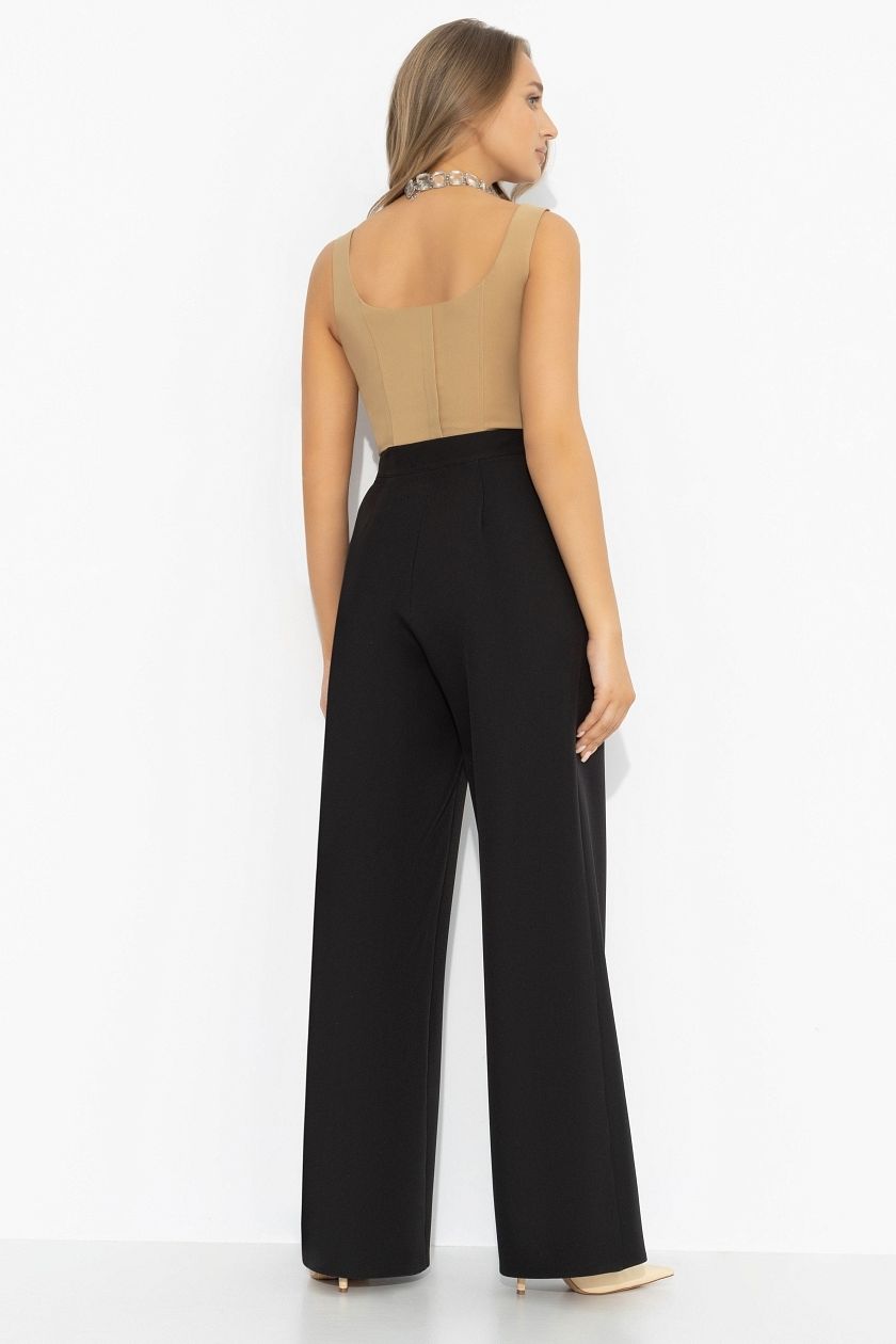 Брюки чёрные с защипами Charutti(фото7)