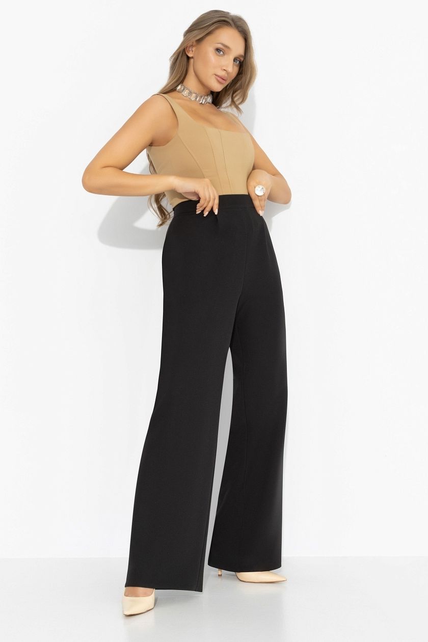 Брюки чёрные с защипами Charutti(фото4)