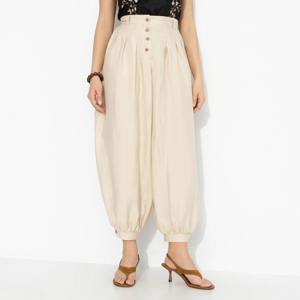 Брюки‑алладины бежевого цвета Charutti(фото5)