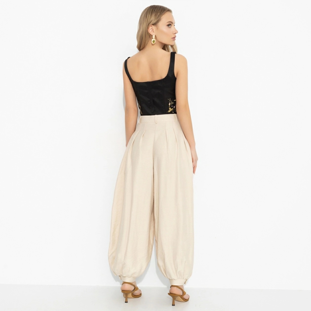 Брюки‑алладины бежевого цвета Charutti(фото6)