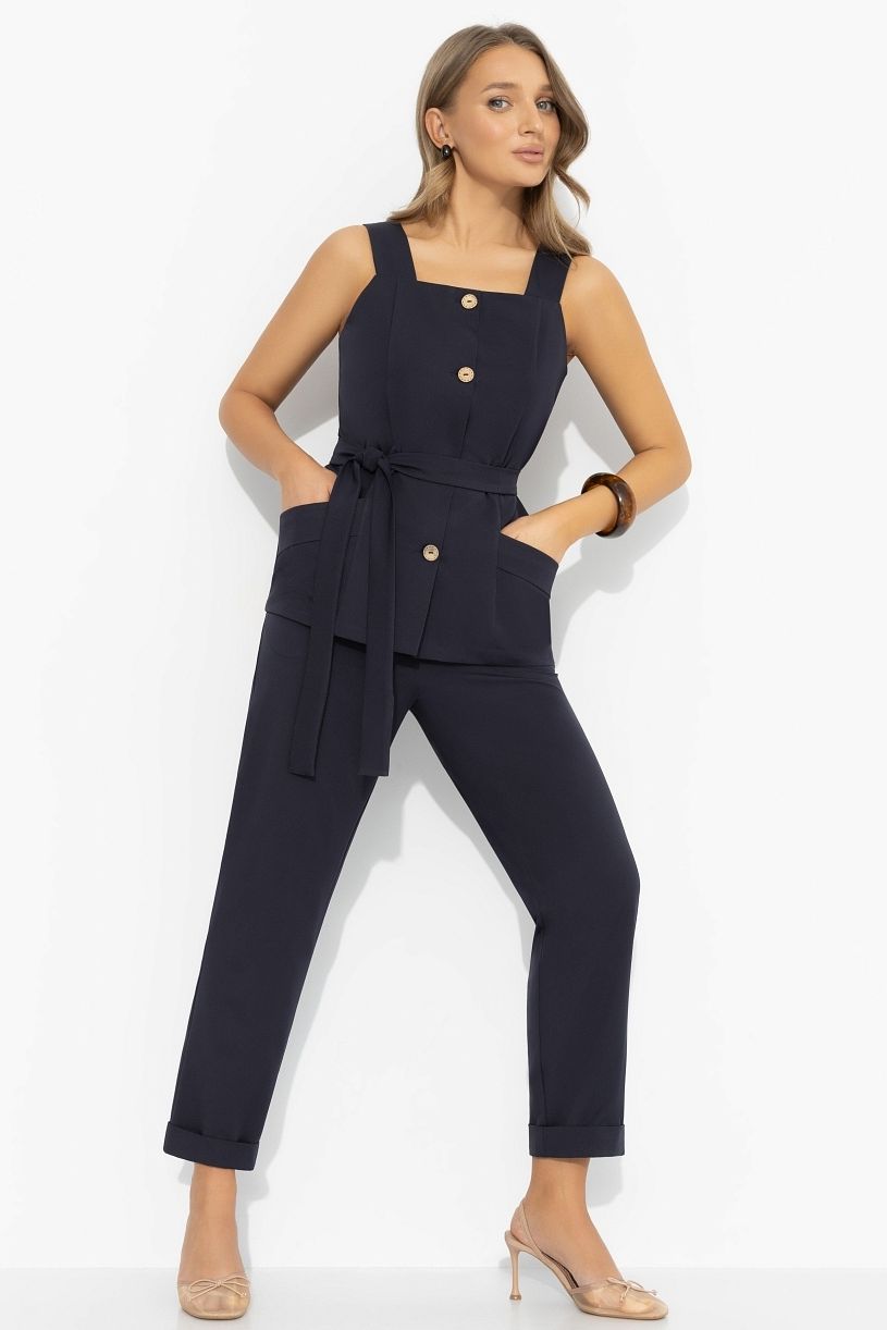 Брюки тёмно-синие на резинке  Charutti