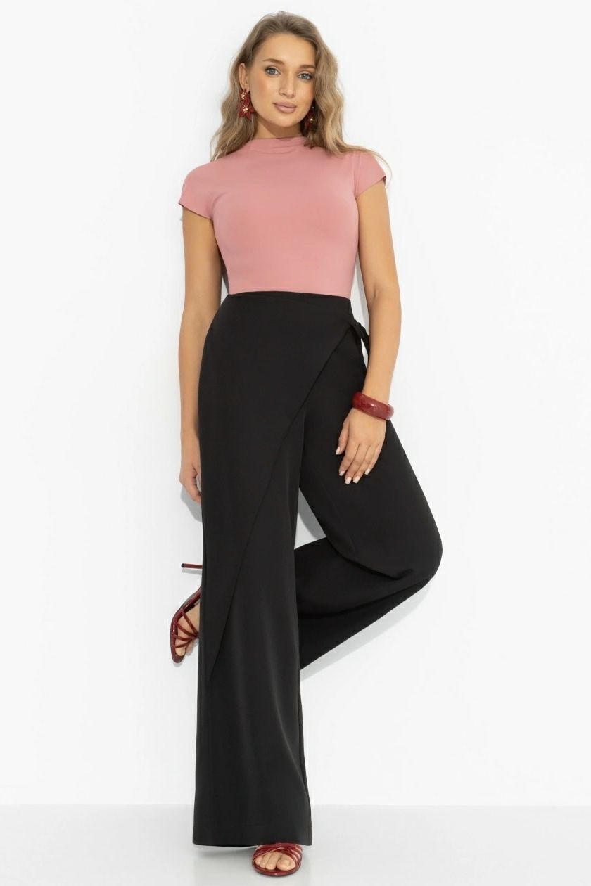 Брюки чёрные с акцентным дизайном Charutti(фото5)