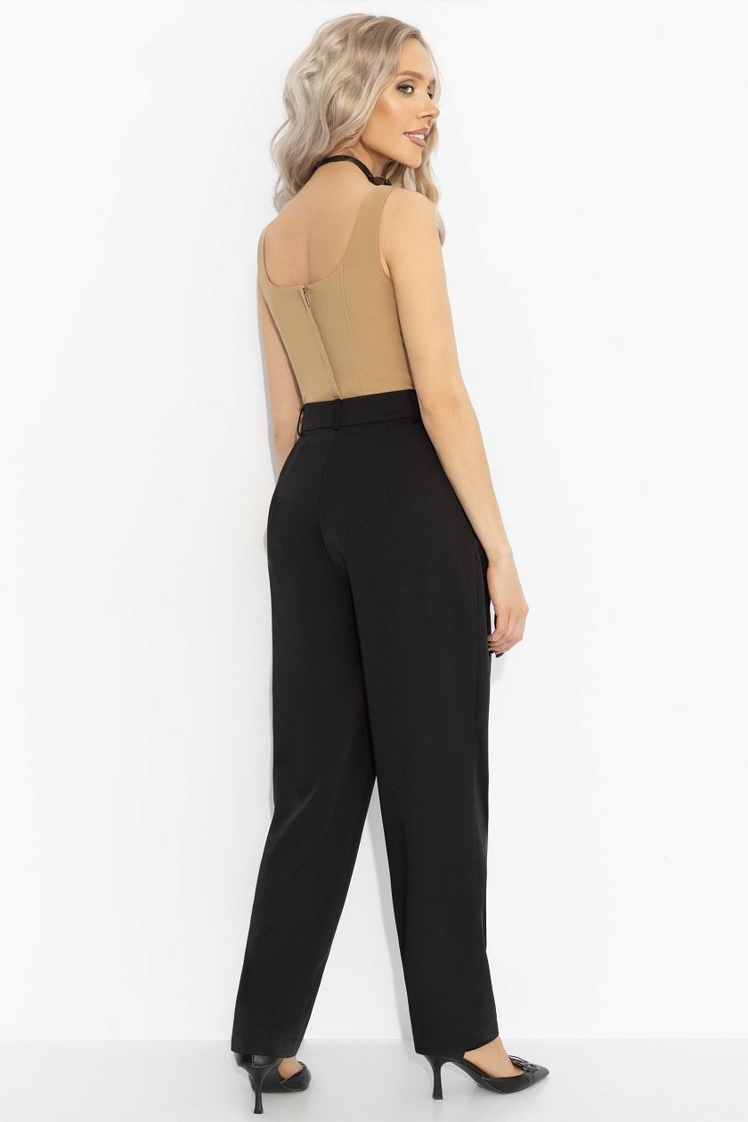 Брюки чёрные с защипами Charutti(фото6)