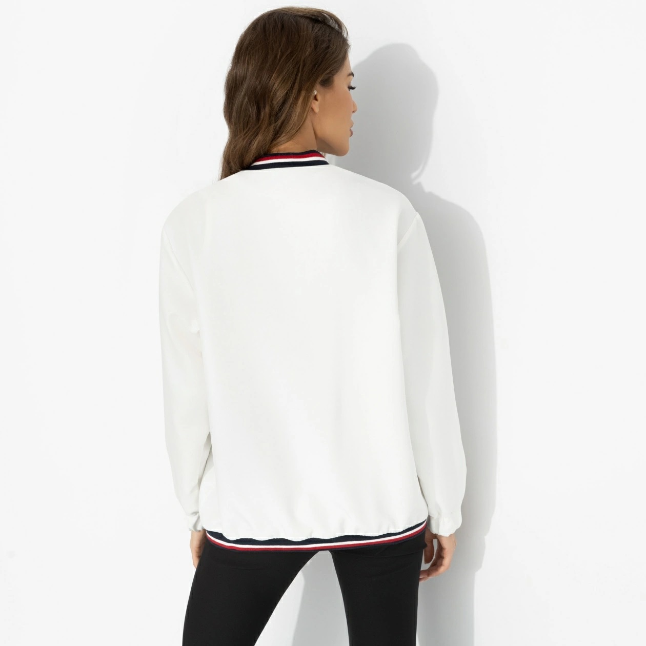 Бомбер белый на пуговицах Charutti(фото7)