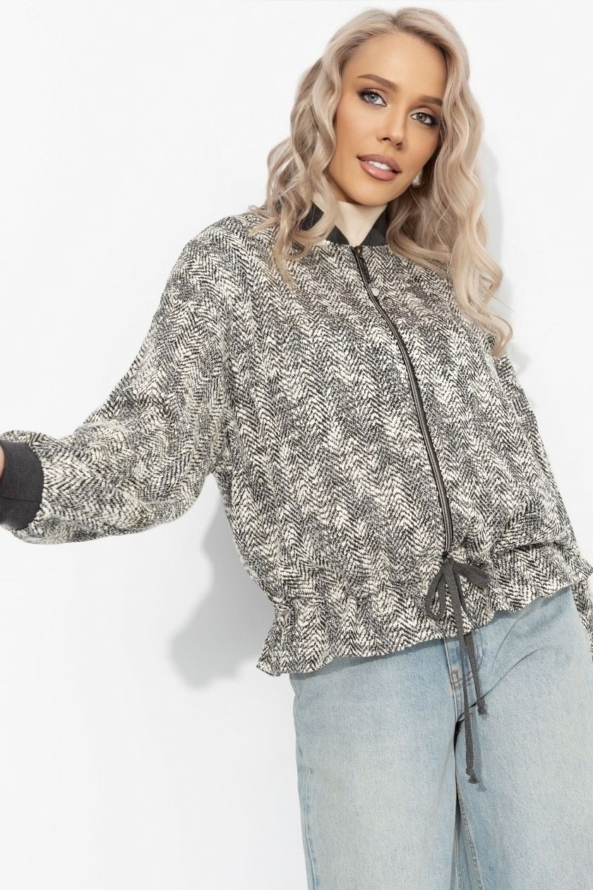 Бомбер серый на кулиске Charutti(фото5)