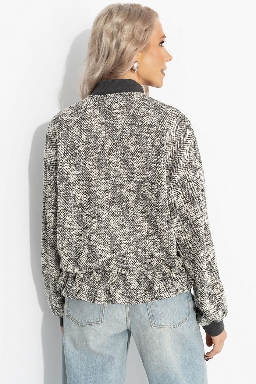 Бомбер серый на кулиске Charutti(фото6)