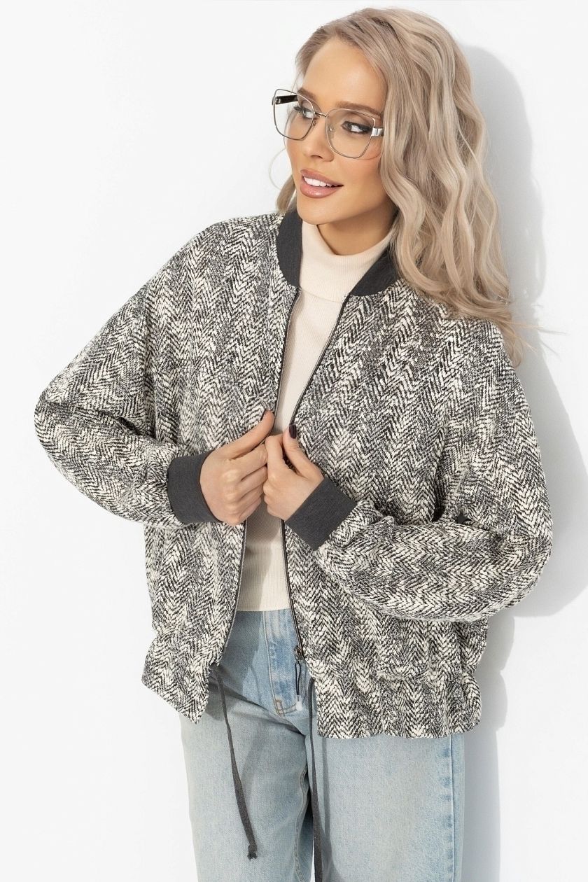 Бомбер серый на кулиске Charutti(фото7)