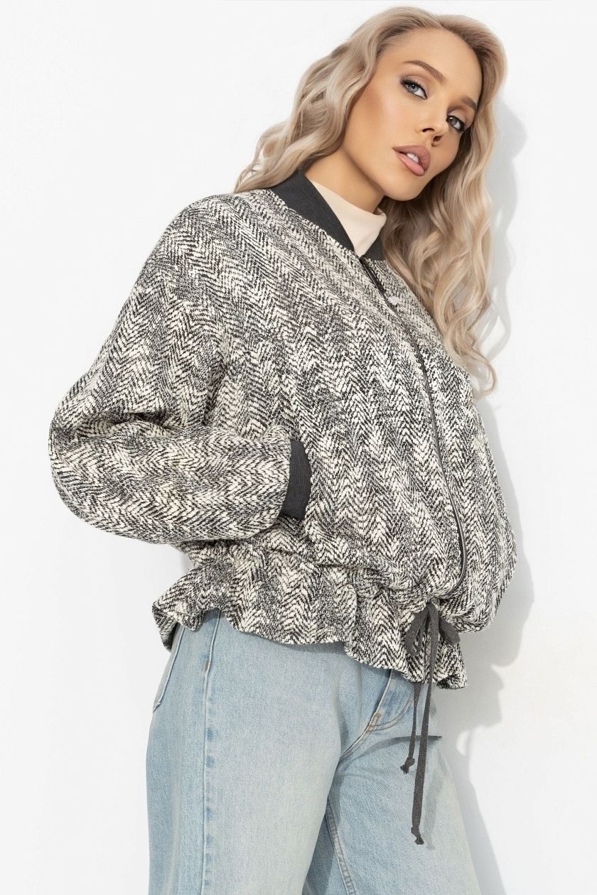 Бомбер серый на кулиске Charutti(фото2)