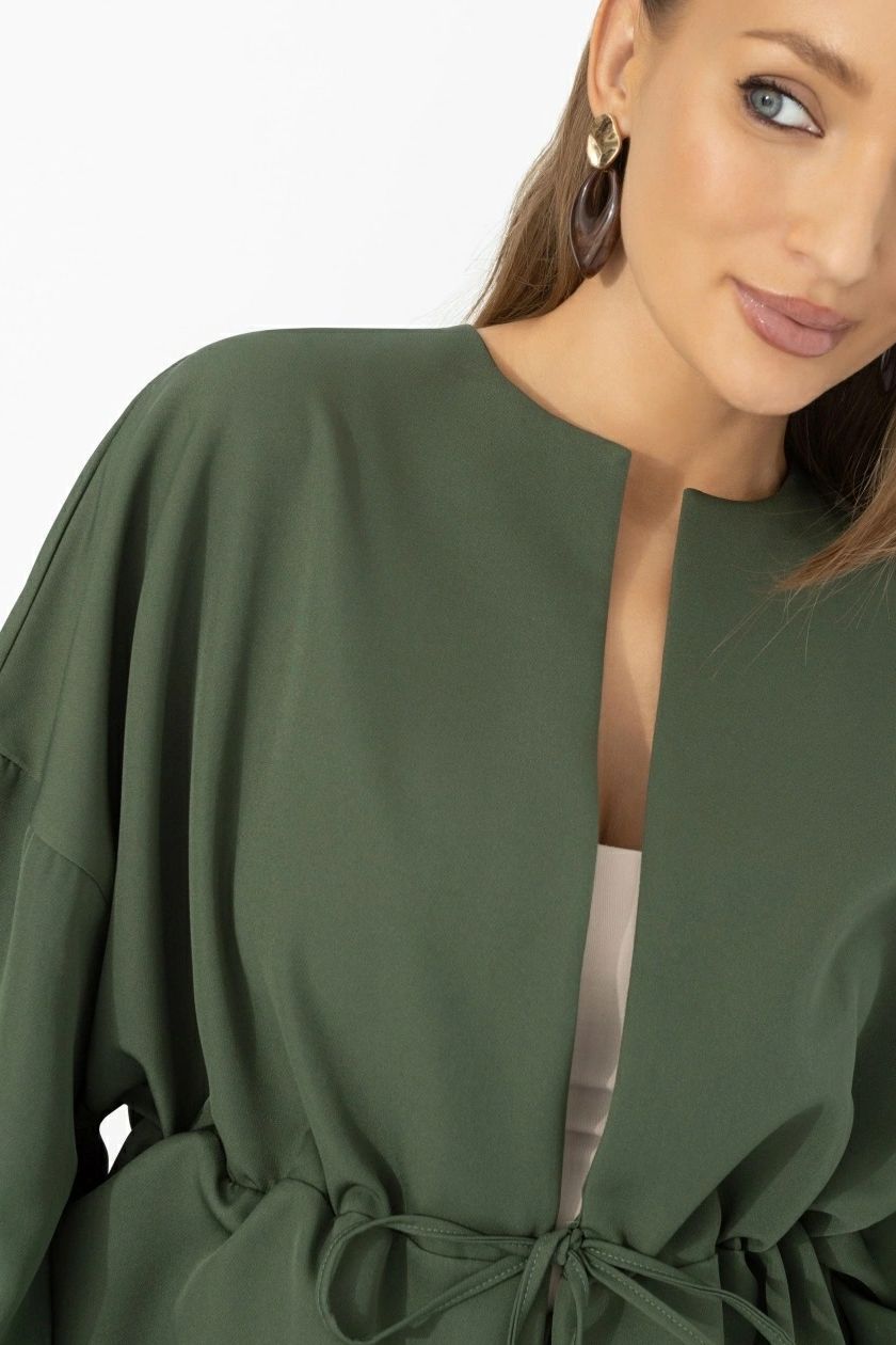 Костюм-двойка с брюками в цвете хаки Charutti(фото3)