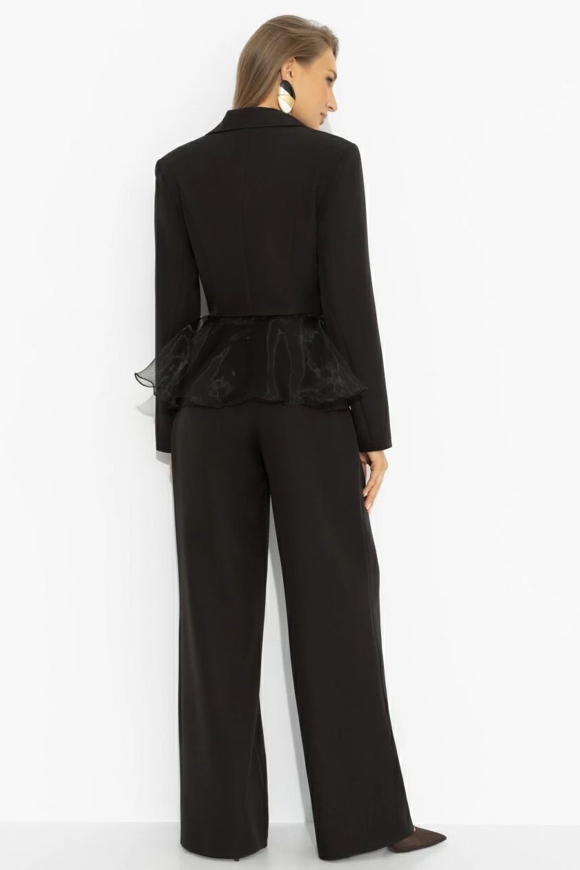 Костюм-двойка чёрный с брюками Charutti(фото4)