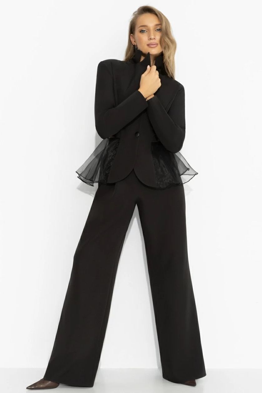 Костюм-двойка чёрный с брюками Charutti(фото6)