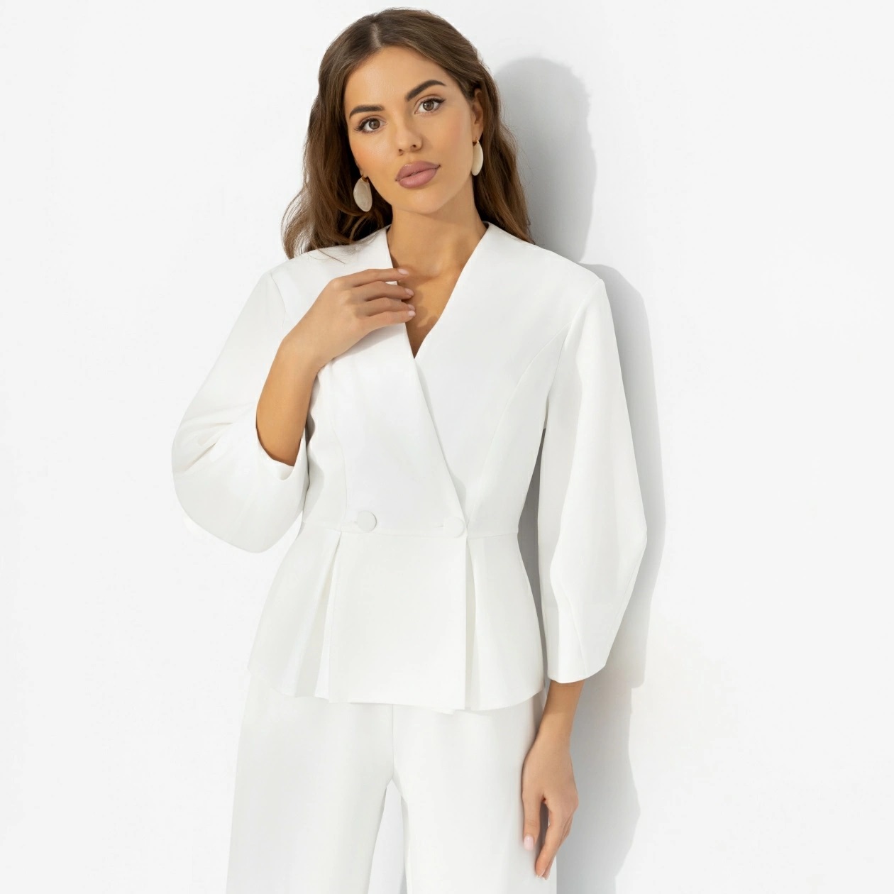 Костюм-двойка голубой с брюками Charutti(фото3)